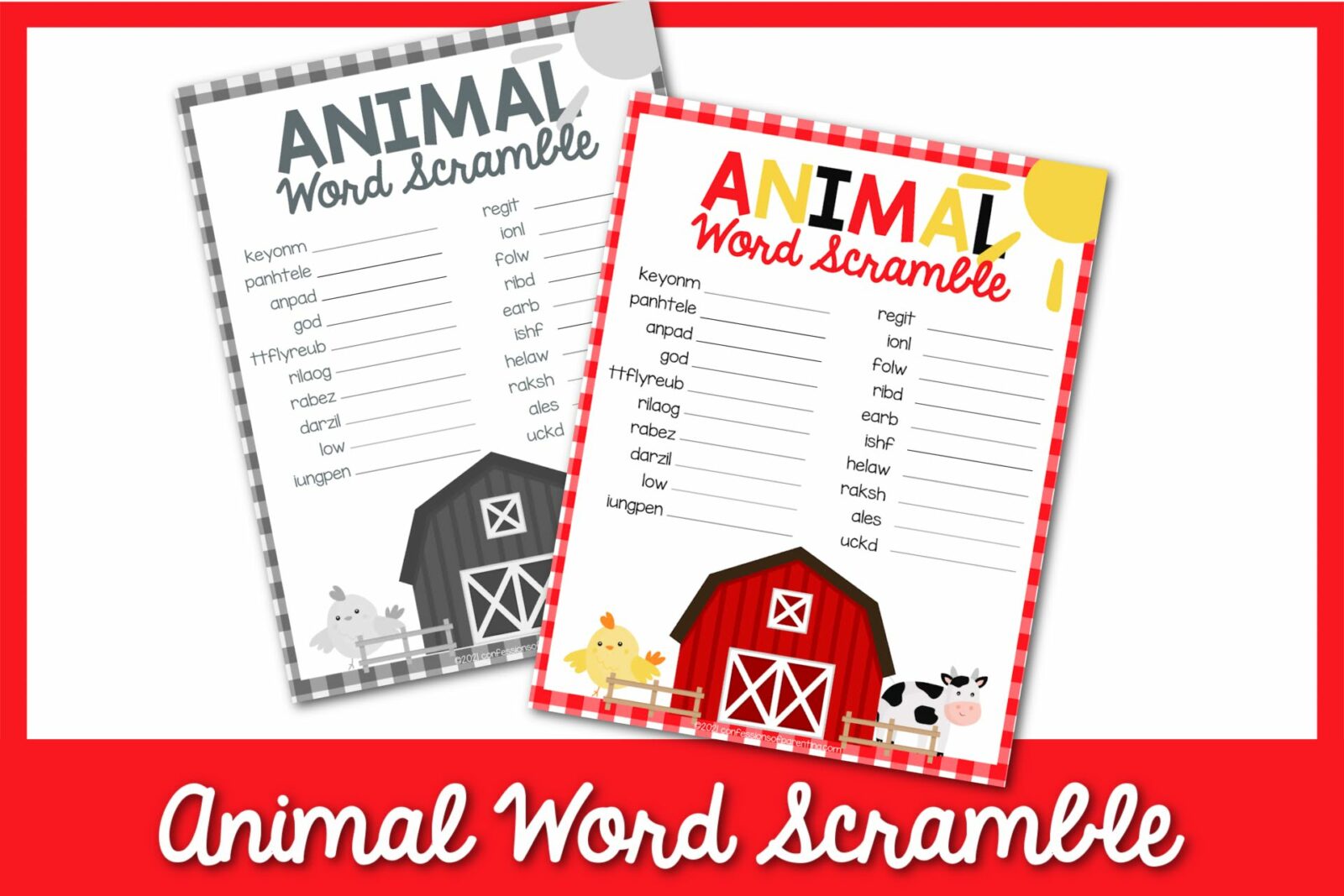 animal word scramble 2 1