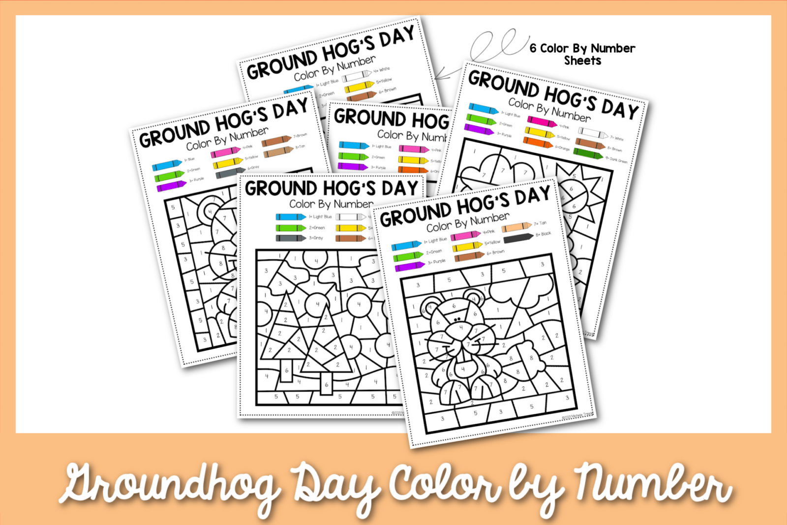 groundhog day color by number 1