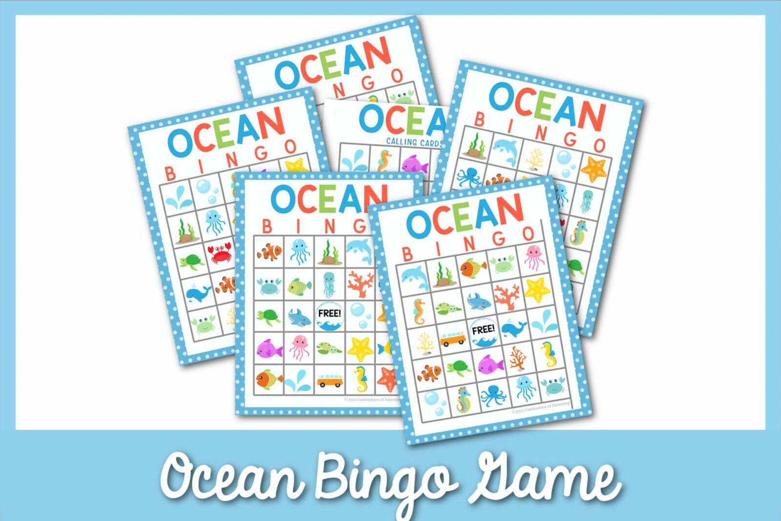 Thẻ Ocean Bingo có thể in miễn phí