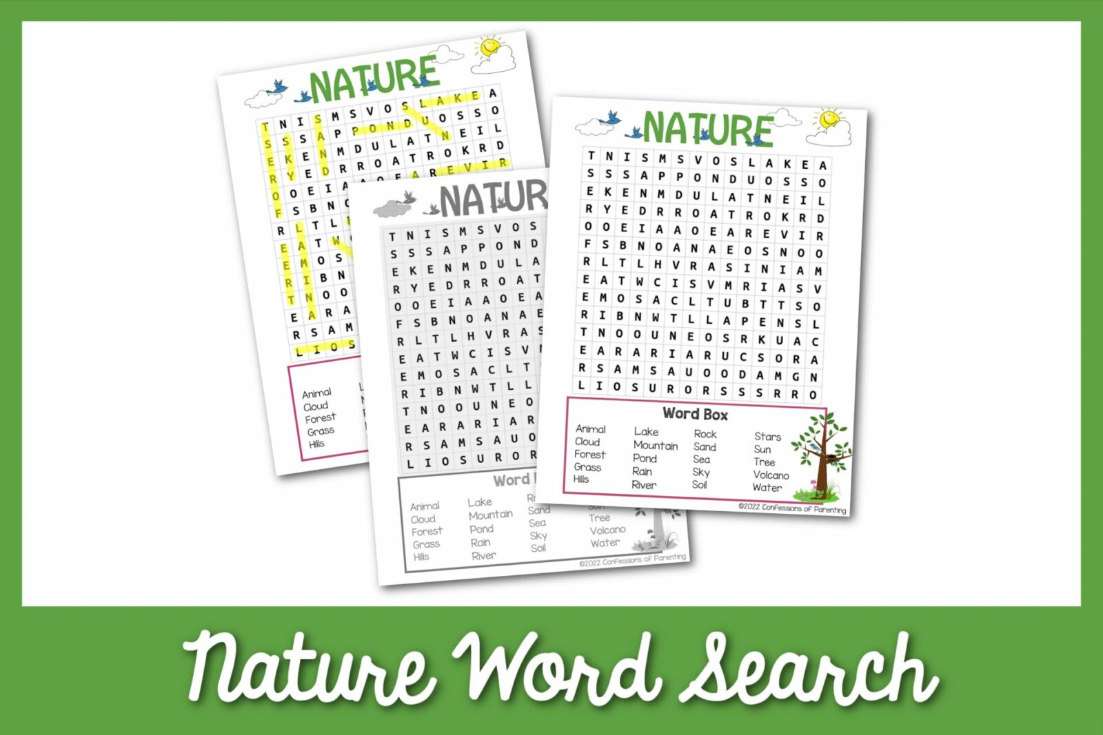 nature word search