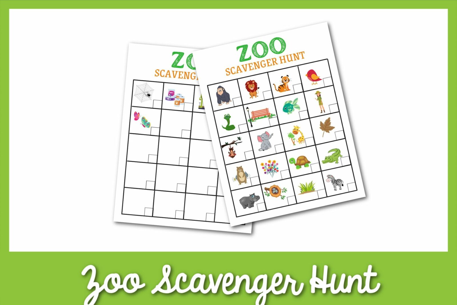 zoo scavenger hunt 1
