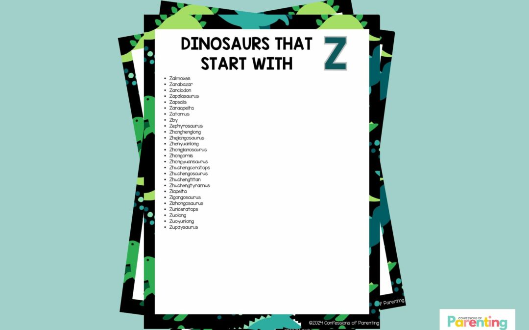 Danh sách đầy đủ các loài khủng long bắt đầu với Z Plus Sự thật thú vị