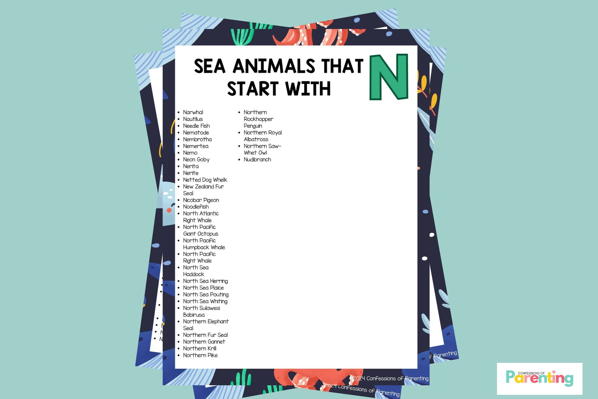 33 loài động vật biển vui nhộn bắt đầu bằng chữ N [Plus Fun Facts]