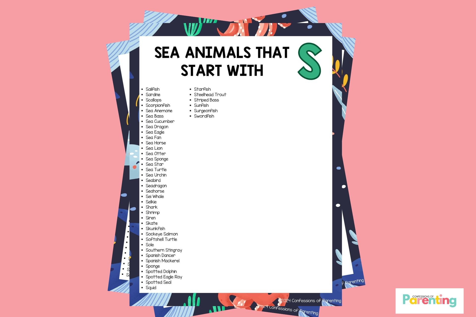 44 loài động vật biển vui nhộn bắt đầu bằng chữ S [Plus Facts]